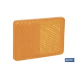 CATADIÓPTRICO RECTANGULAR ÁMBAR 56 X 39 MM CON ADHESIVO