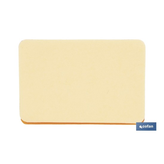 CATADIÓPTRICO RECTANGULAR ÁMBAR 56 X 39 MM CON ADHESIVO
