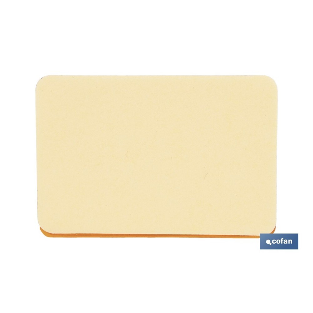 CATADIÓPTRICO RECTANGULAR ÁMBAR 56 X 39 MM CON ADHESIVO