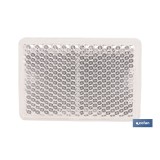 CATADIÓPTRICO RECTANGULAR BLANCO 56 X 39 MM CON ADHESIVO