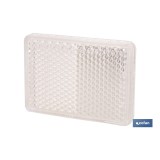 CATADIÓPTRICO RECTANGULAR BLANCO 56 X 39 MM CON ADHESIVO
