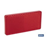 CATADIÓPTRICO RECTANGULAR ROJO 71 X 35 MM CON ADHESIVO