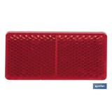 CATADIÓPTRICO RECTANGULAR ROJO 71 X 35 MM CON ADHESIVO