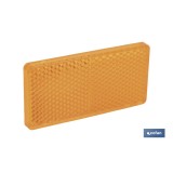 CATADIÓPTRICO RECTANGULAR ÁMBAR 71 X 35 MM CON ADHESIVO