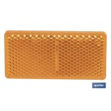 CATADIÓPTRICO RECTANGULAR ÁMBAR 71 X 35 MM CON ADHESIVO