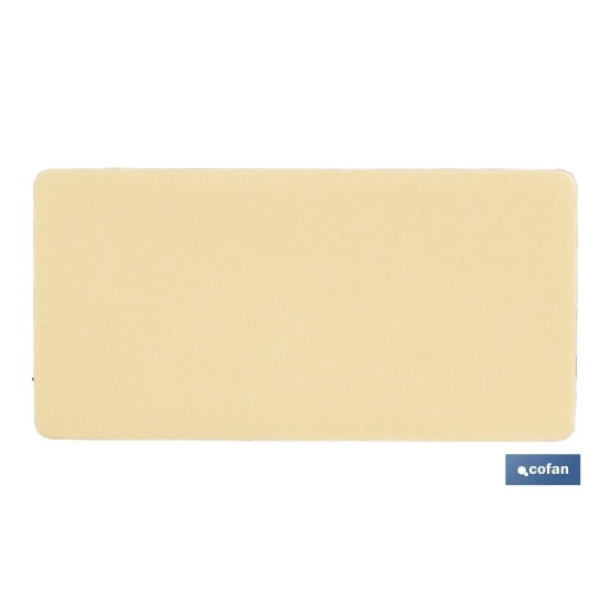 CATADIÓPTRICO RECTANGULAR ÁMBAR 71 X 35 MM CON ADHESIVO