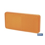 CATADIÓPTRICO RECTANGULAR ÁMBAR 94 X 44 MM CON ADHESIVO