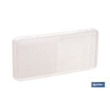 CATADIÓPTRICO RECTANGULAR BLANCO 94 X 44 MM CON ADHESIVO