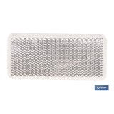 CATADIÓPTRICO RECTANGULAR BLANCO 94 X 44 MM CON ADHESIVO