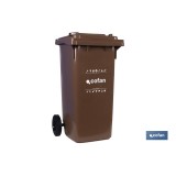 CONTENEDOR 2 RUEDAS 120 LITROS COLOR VERDE