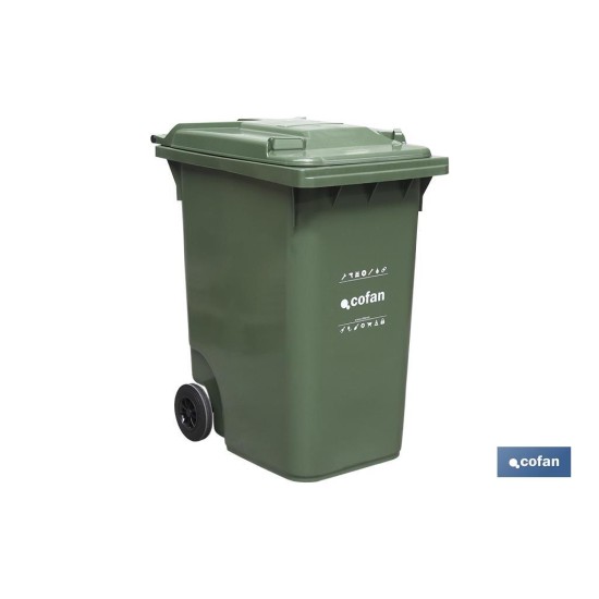 CONTENEDOR 2 RUEDAS 240LT COLOR VERDE