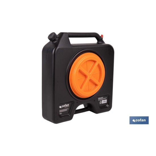 RECOGEDOR DE ACEITE USADO CON TAPA Y FILTRO 14 L