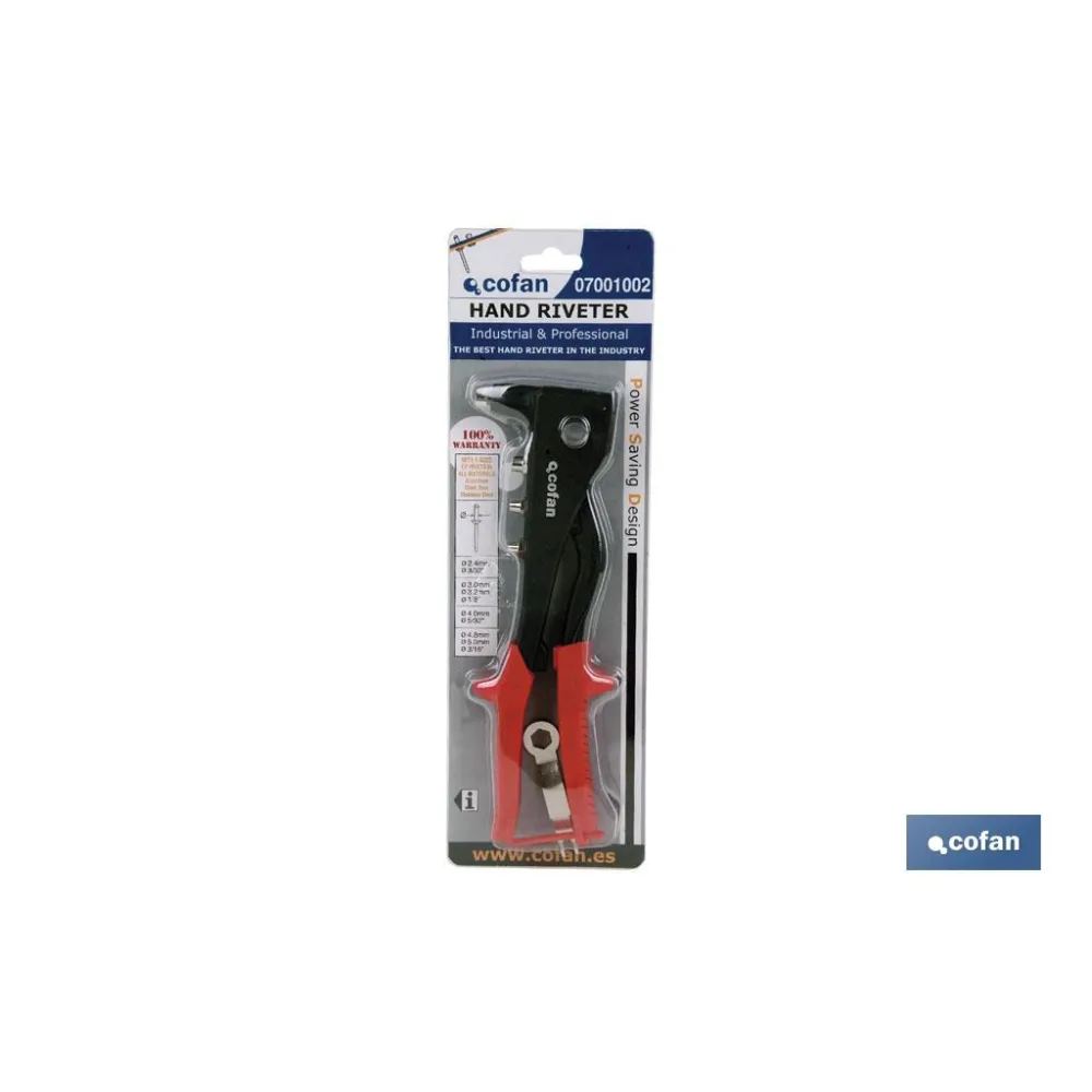 REMACHADORA PROFESIONAL 2,4 - 4,8/5,0mm (PACK: 1 UDS) - Almacén de Ferretería Acor