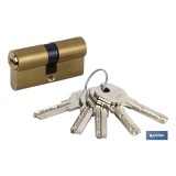 CILINDRO DE SEGURIDAD DE LATÓN PARA LLAVE NORMAL 35/35 - LEVA LARGA