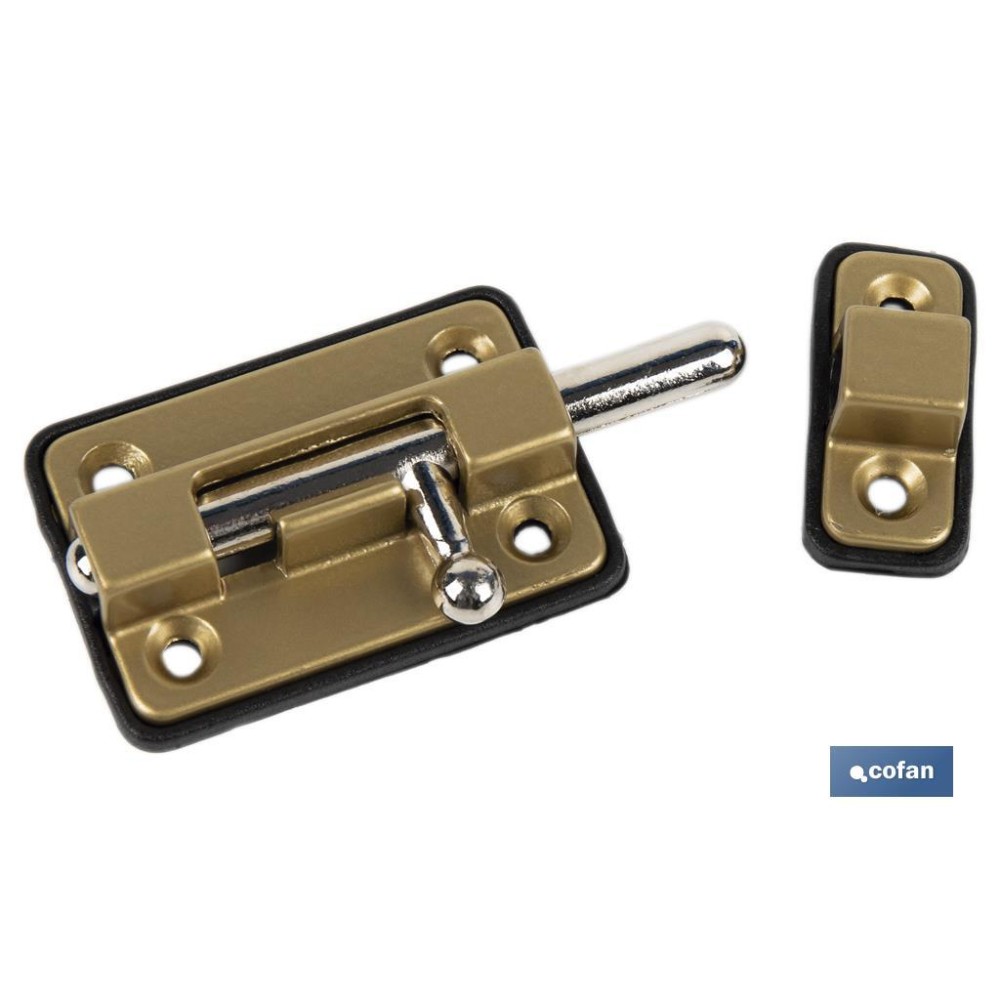 PASADOR BASE PLÁSTICO DORADO 50 MM VENTA UNITARIA