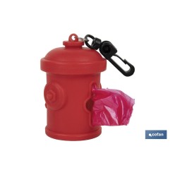 DISPENSADOR DE BOLSAS PARA MASCOTAS ROJO  7,8X5CM