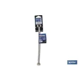 CONEXIÓN FLEXIBLE INOX M3/8- H1/2 25 CM. (PACK: 1 UDS) - Almacén de Ferretería Acor