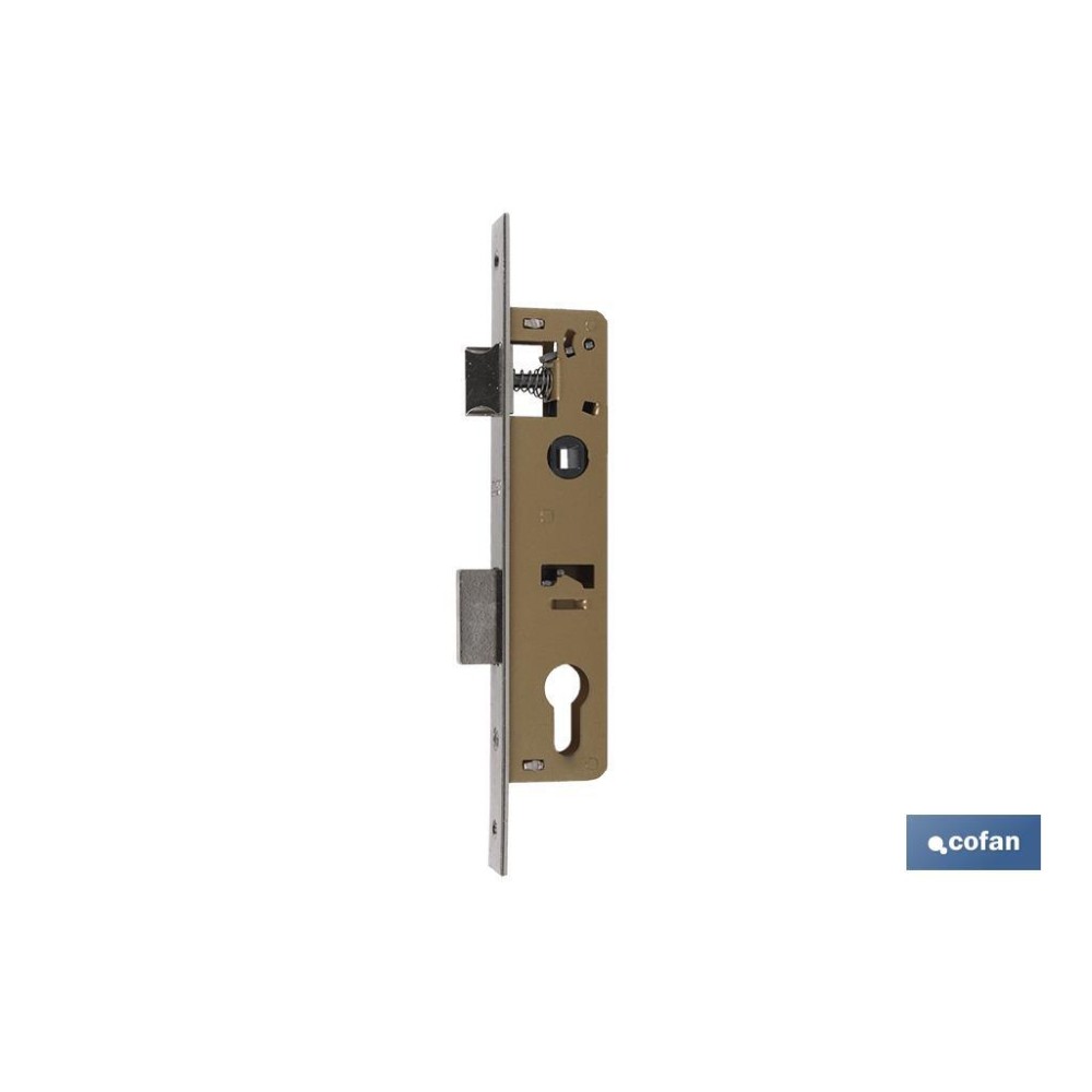 Cerradura Embutir+cerradero D85 E25 F22 Níquel (P/Metal