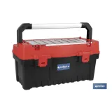 CAJA DE HERRAMIENTAS CON ORGANIZADOR Y REFUERZOS ABS 595 X 288 X 308 MM (PACK: 1 UDS) - Almacén de Ferretería Acor