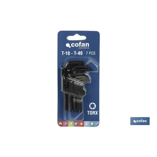 SET LLAVES TORX 7 Uds. (10-40)