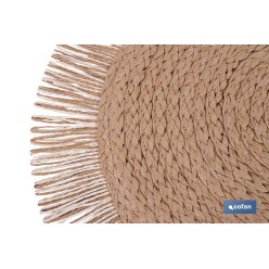 BAJOPLATO REDONDO FLECOS DE COLOR NATURAL MEDIDA 38 CM