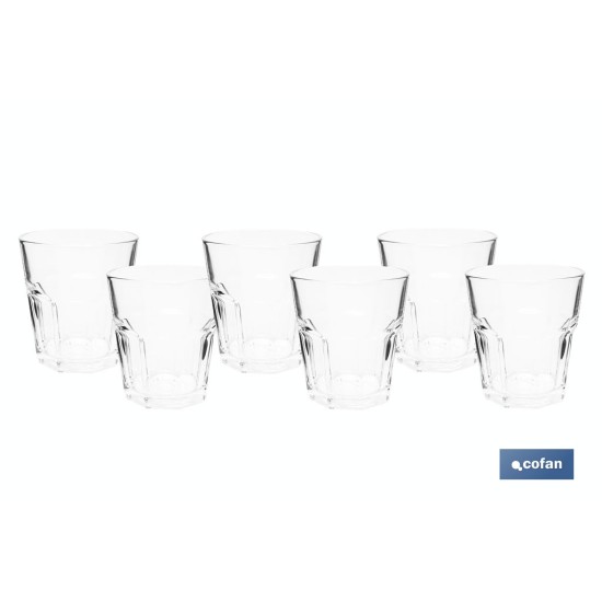 PACK 6 UDS VASO AGUA 30,5 CL MODELO LUBLIN