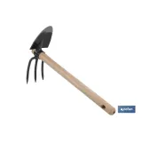 ZACHO CURVO 3 PUNTAS Y MANGO DE MADERA 210 X 80 MM 200 G (PACK: 1 UDS) - Almacén de Ferretería Acor