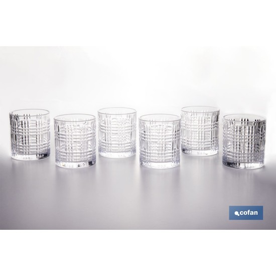 PACK DE 6 UDS VASO CON RELIEVE 27,5 CL