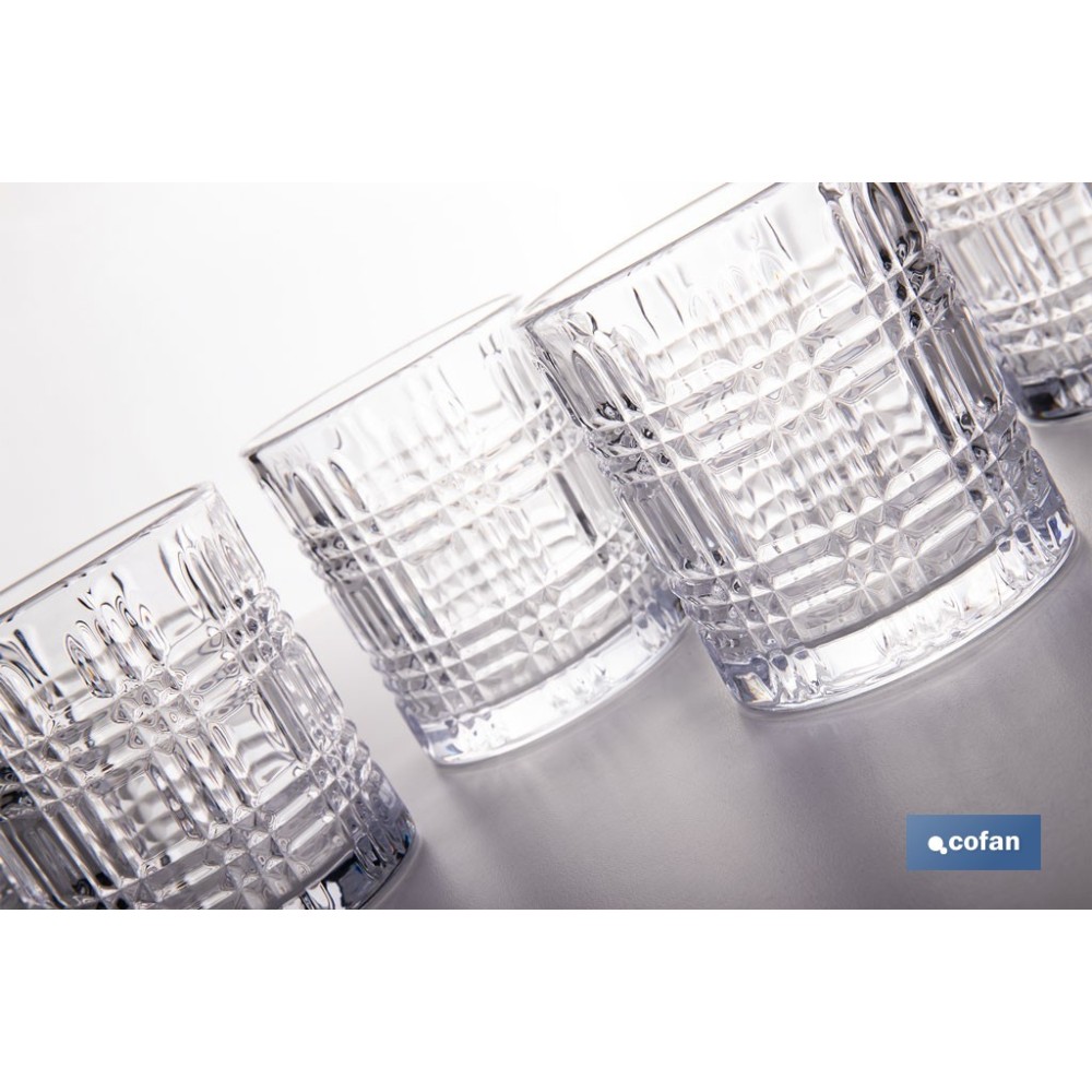 PACK DE 6 UDS VASO CON RELIEVE 27,5 CL