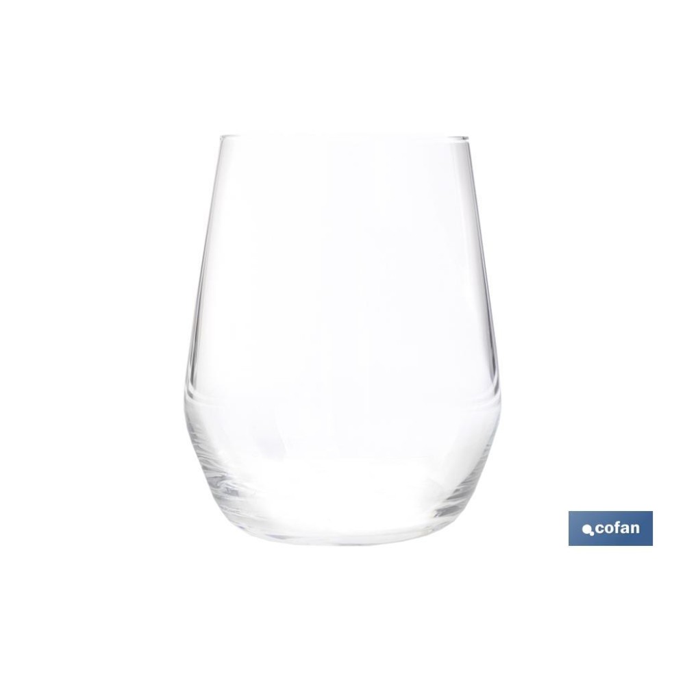 PACK 6 VASOS DE AGUA VIDRIO 38 CL MODELO ÁGATA
