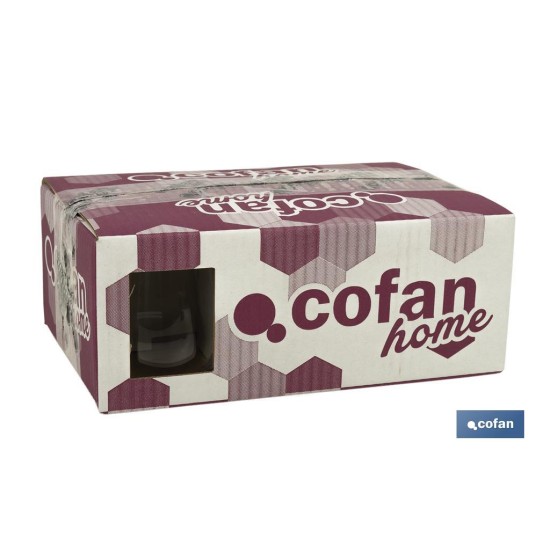 PACK 6 VASOS DE AGUA VIDRIO 38 CL MODELO ÁGATA