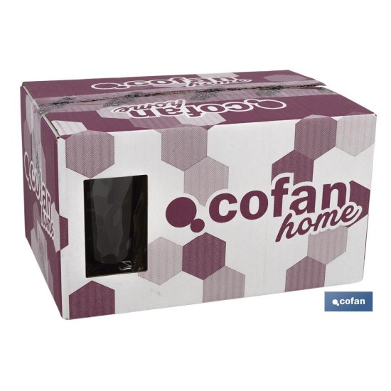 PACK 6 VASOS ALTO VIDRIO 47 CL MODELO JADE
