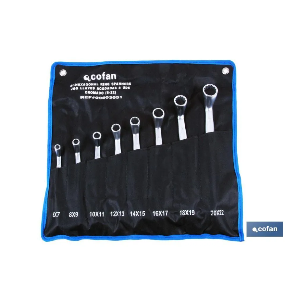 SET 12 PCS LLAVES ACODADAS DE 6-7 A 30-32