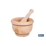 MORTERO DE MADERA CON MAZA Ø14 CM