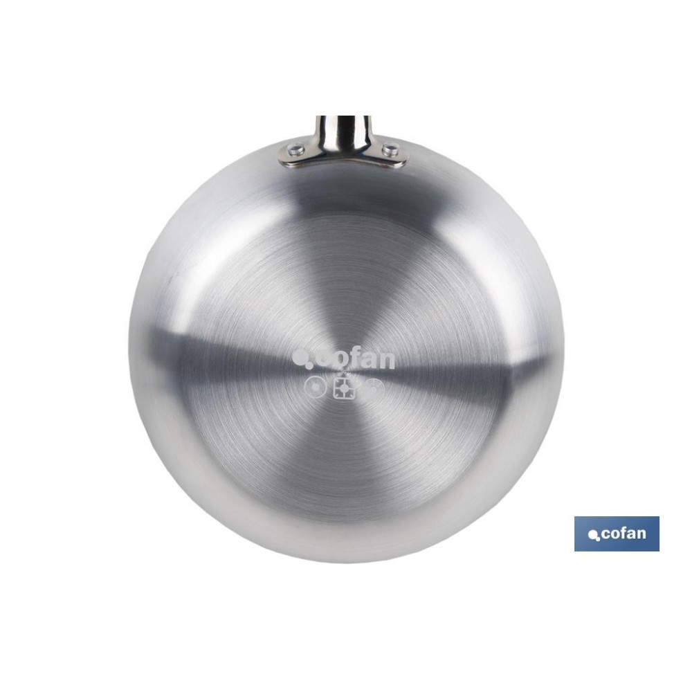SARTÉN PROFESIONAL 24 CM ALUMINIO Y MANGO ACERO INOXIDABLE TYLER