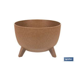 MACETA CON PATAS Y FILTRO DE DRENAJE COLOR MARRÓN WPC Ø 395 X 255 MM 21 L venta unitaria