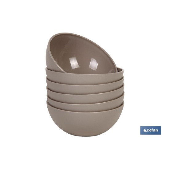 BOL MODELO ALBAHACA 300ML COLOR PIEDRA 12X5cm