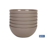 BOL MODELO ALBAHACA 950ML COLOR PIEDRA 17X7cm