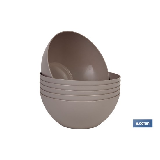 BOL MODELO ALBAHACA 2.4L COLOR PIEDRA 23X10cm
