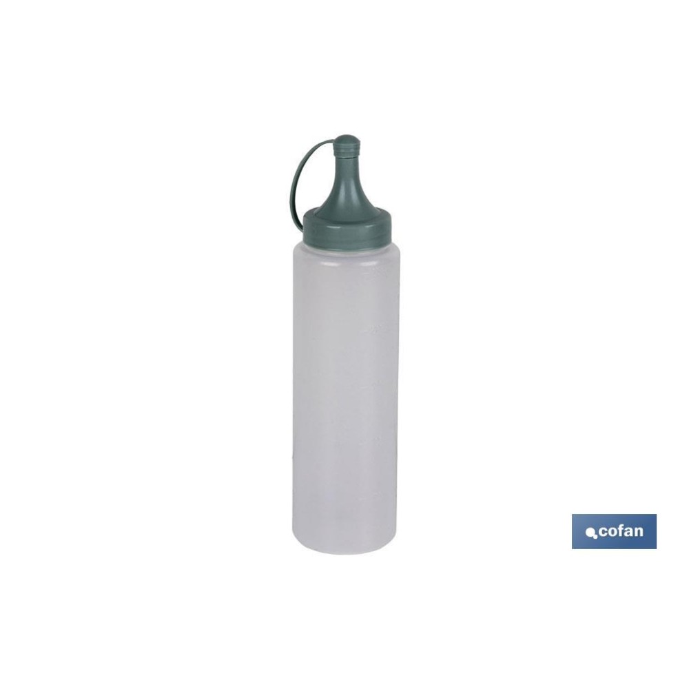 BOTELLA ACEITERA MODELO ALBAHACA  250 ML VERDE AGUA  5X20cm venta unitaria