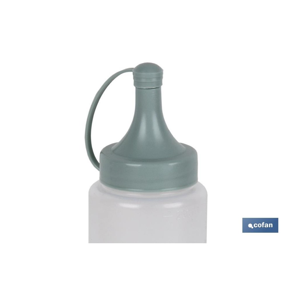 BOTELLA ACEITERA MODELO ALBAHACA  250 ML VERDE AGUA  5X20cm venta unitaria