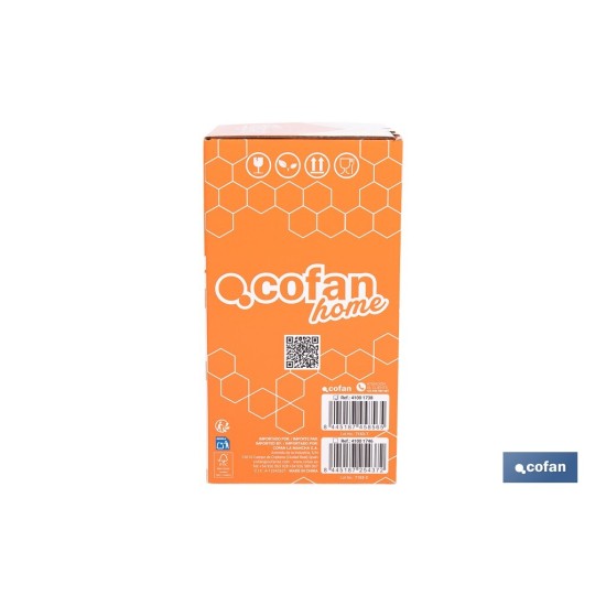 BOTE DE VIDRIO BOROSILICATO CON TAPA BEIGE GAMA LAUREL 1000 ML