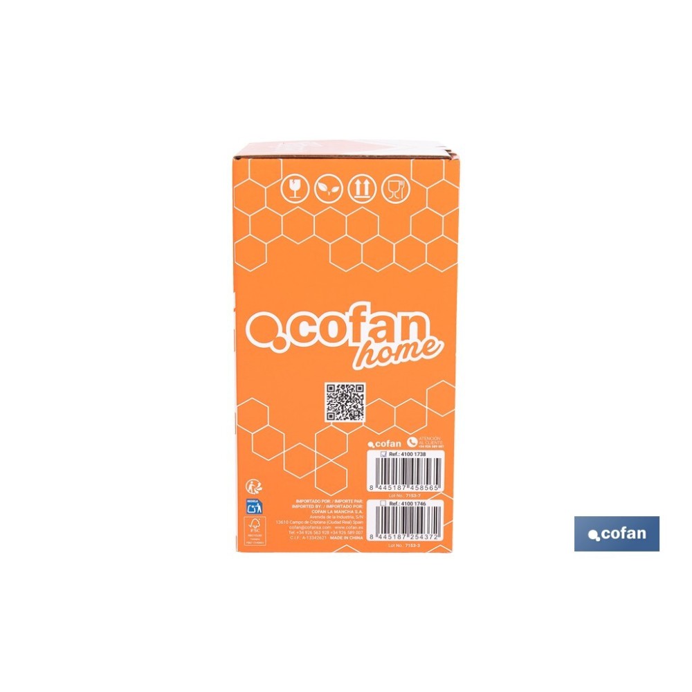 BOTE DE VIDRIO BOROSILICATO CON TAPA BEIGE GAMA LAUREL 1000 ML
