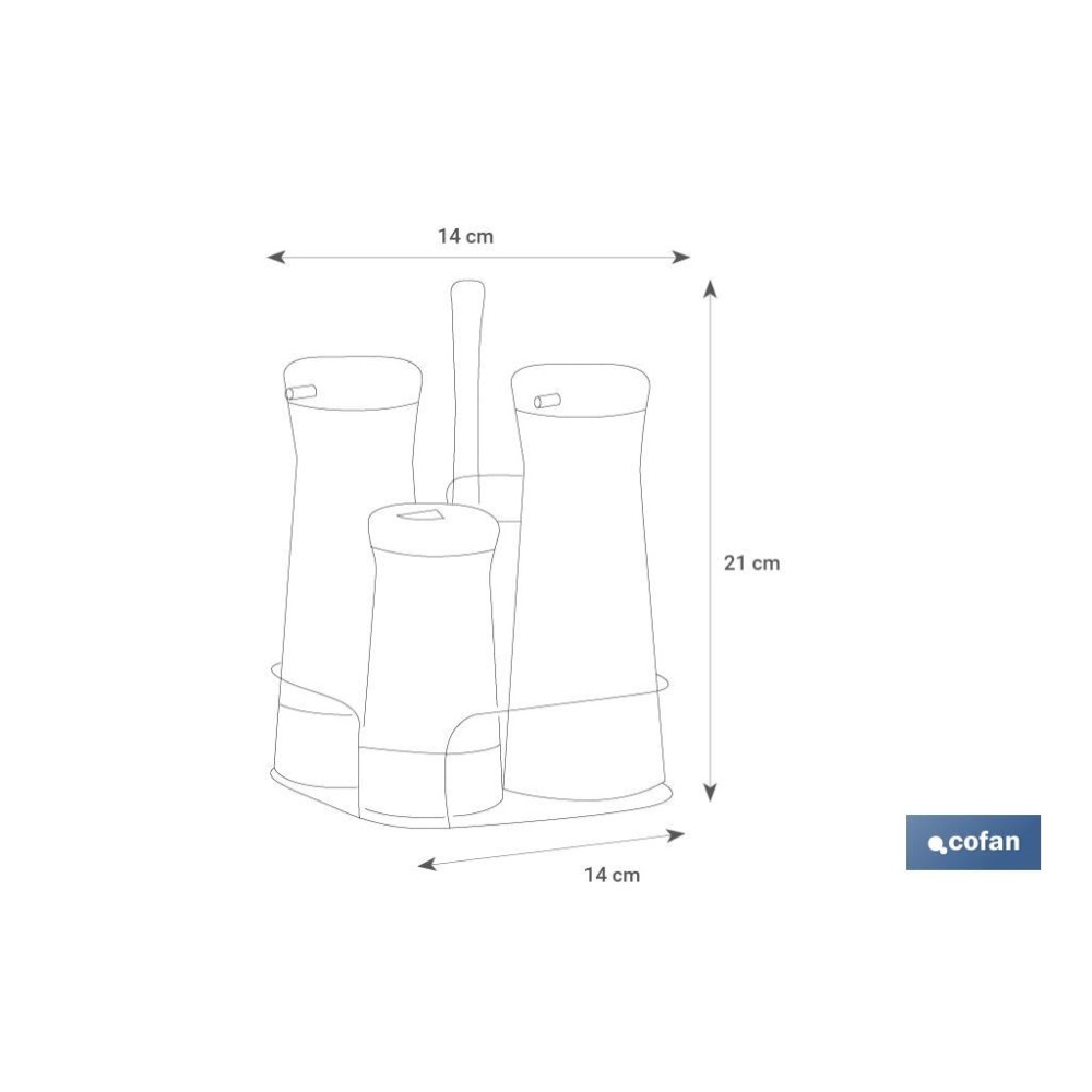 SET ACEITERA  INOX 230ml-120ml