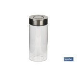 FRASCO BOROSILICATO+ACERO MODELO CICER 1300ML 22.5 X 10  CM