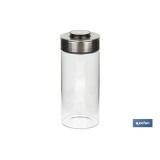 FRASCO BOROSILICATO+ACERO MODELO CICER 1300ML 22.5 X 10  CM