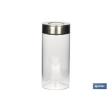 FRASCO BOROSILICATO+ACERO MODELO CICER 1300ML 22.5 X 10  CM