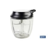 PICADORA MANUAL, TAPA Y ACCESORIO BATIDOR 900 ML