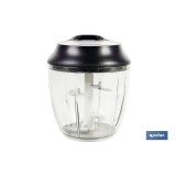 PICADORA MANUAL, TAPA Y ACCESORIO BATIDOR 900 ML