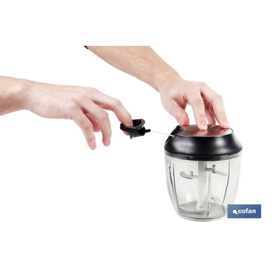 PICADORA MANUAL, TAPA Y ACCESORIO BATIDOR 900 ML